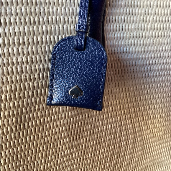 Kate Spade Blue and Cream Textured Tote - Picture 3 of 5